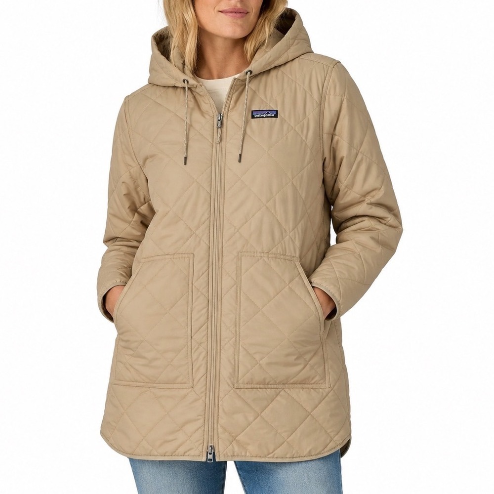 Patagonia Women's Diamond Quilted Parka Oar Tan Size Small NWT ($279 Retail)